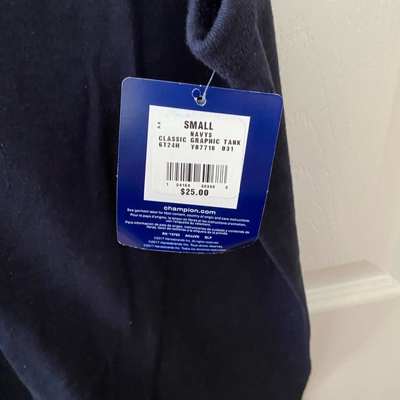 CHAMPION Men’s Small Navy Tank Top NWT - Picture 2 of 4